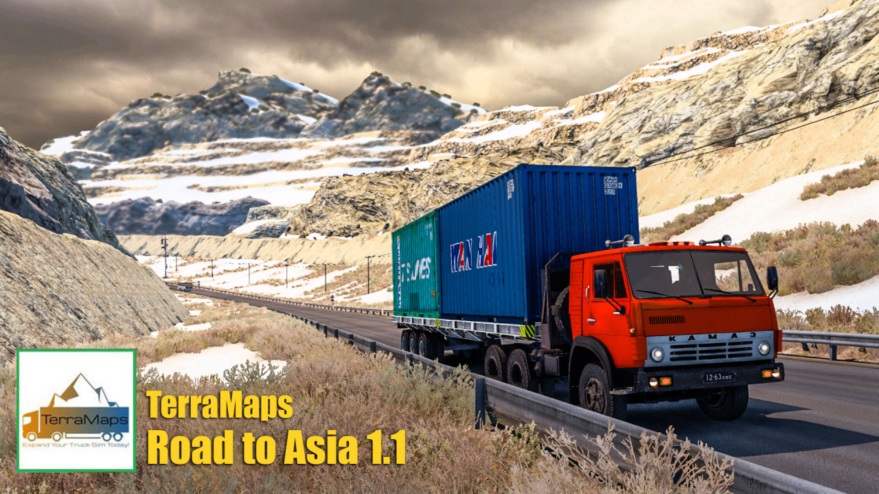 Road to Asia 1.1 Map Mod Afghanistan Turkmenistan North & South Korea - ETS2 1.41